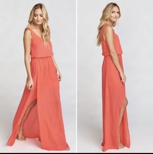 Show Me Your Mumu Kendall Maxi Dress Side Slit Sz Small